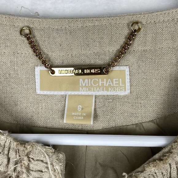 Michael Kors Jacket Womens Size 6 Lightweight Casual Pockets Ladies Short Jacket - Picture 10 of 12